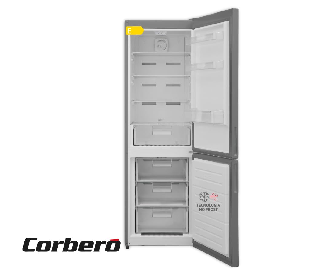 Corbero Frigorífico Combi 295L No Frost Inox LED 39dB