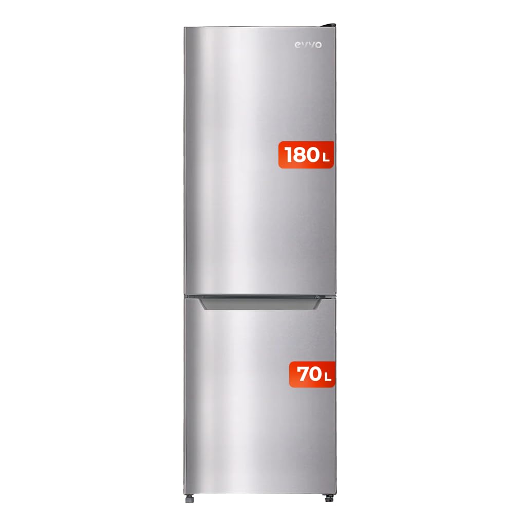 EVVO Frigorífico Combi 250L No Frost Inox Inverter LED