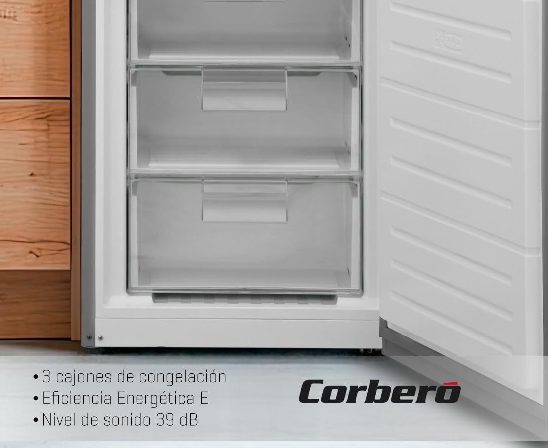 Corbero Frigorífico Combi 295L No Frost Inox LED 39dB
