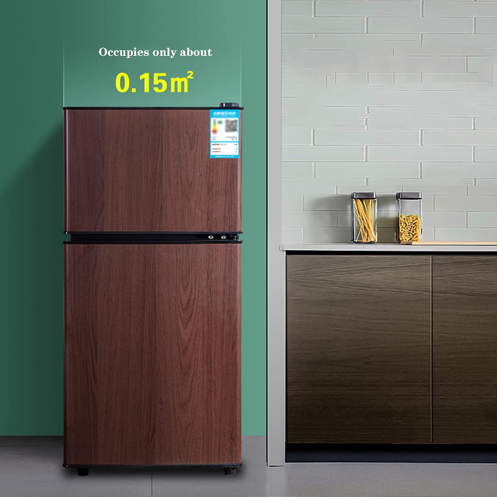 Mini Refrigerador 42L Ahorro Energía Silencioso Madera