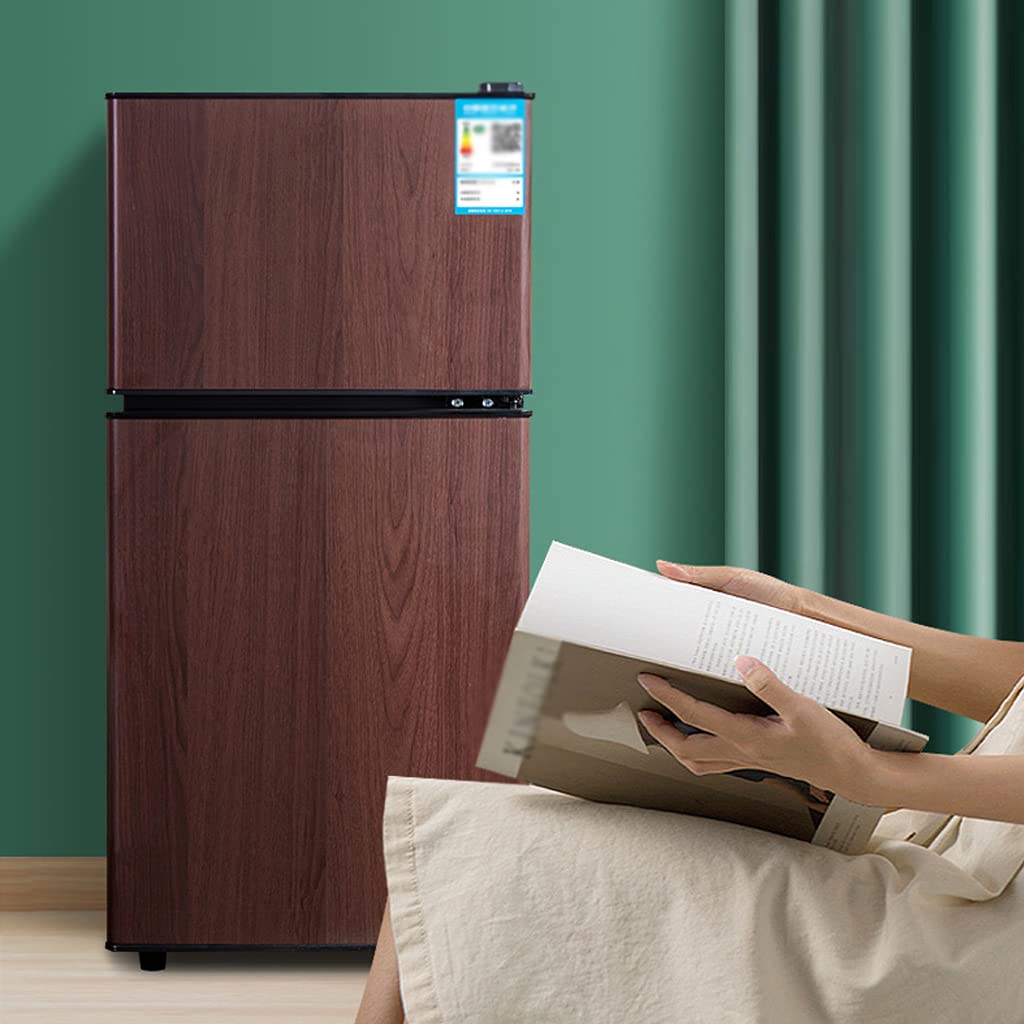 Mini Refrigerador 42L Ahorro Energía Silencioso Madera