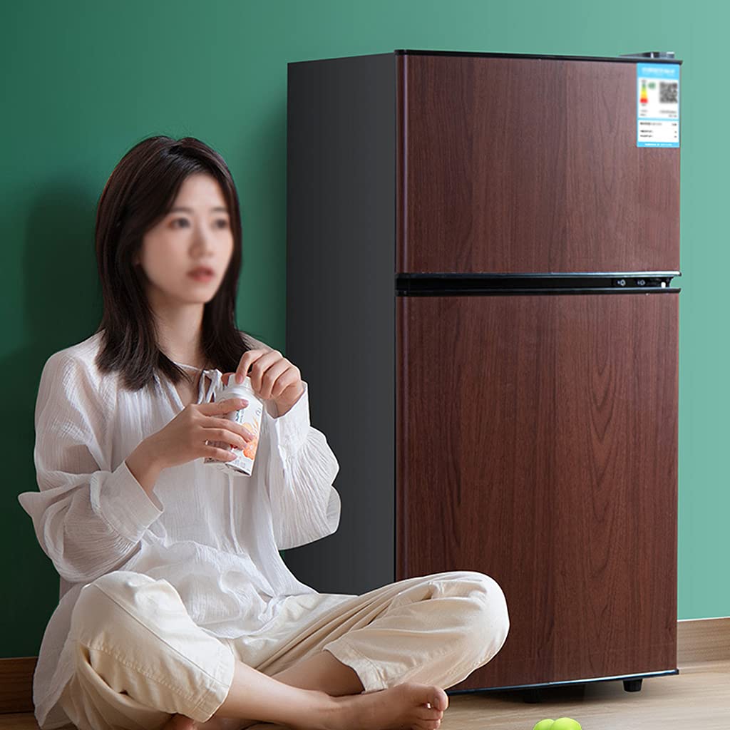 Mini Refrigerador 42L Ahorro Energía Silencioso Madera