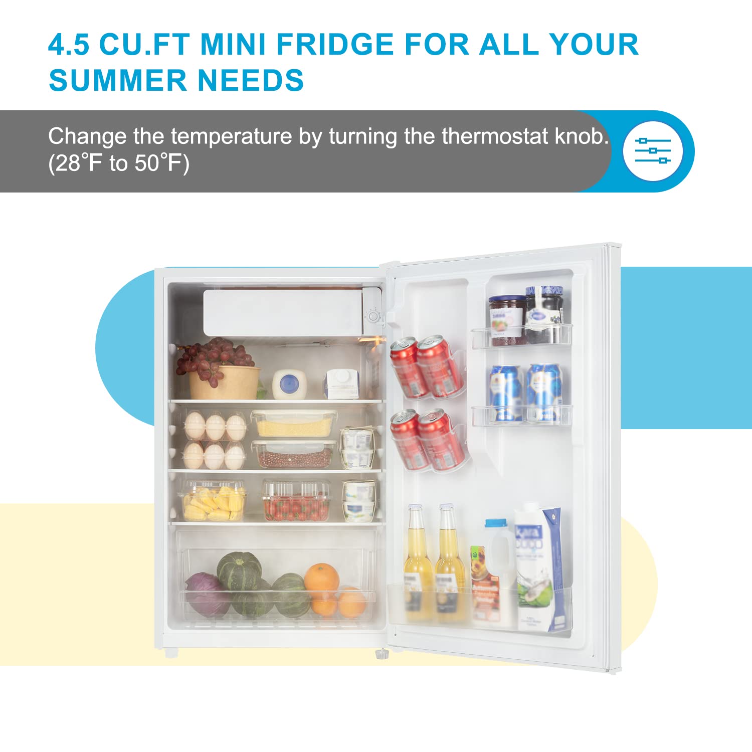 FRESTEC Mini refrigerador de 4.5 CU'