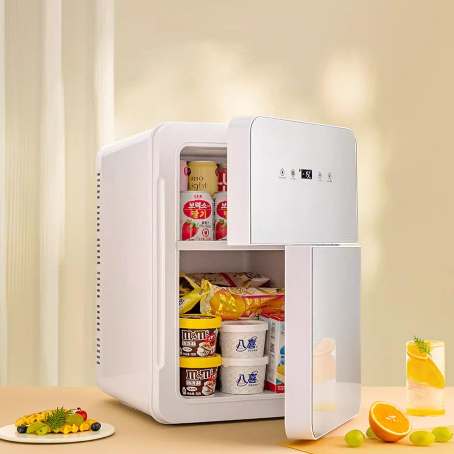 Refrigerador Portátil Mini 25L para Auto Cosméticos Bebidas