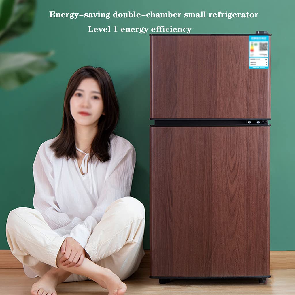 Mini Refrigerador 42L Ahorro Energía Silencioso Madera