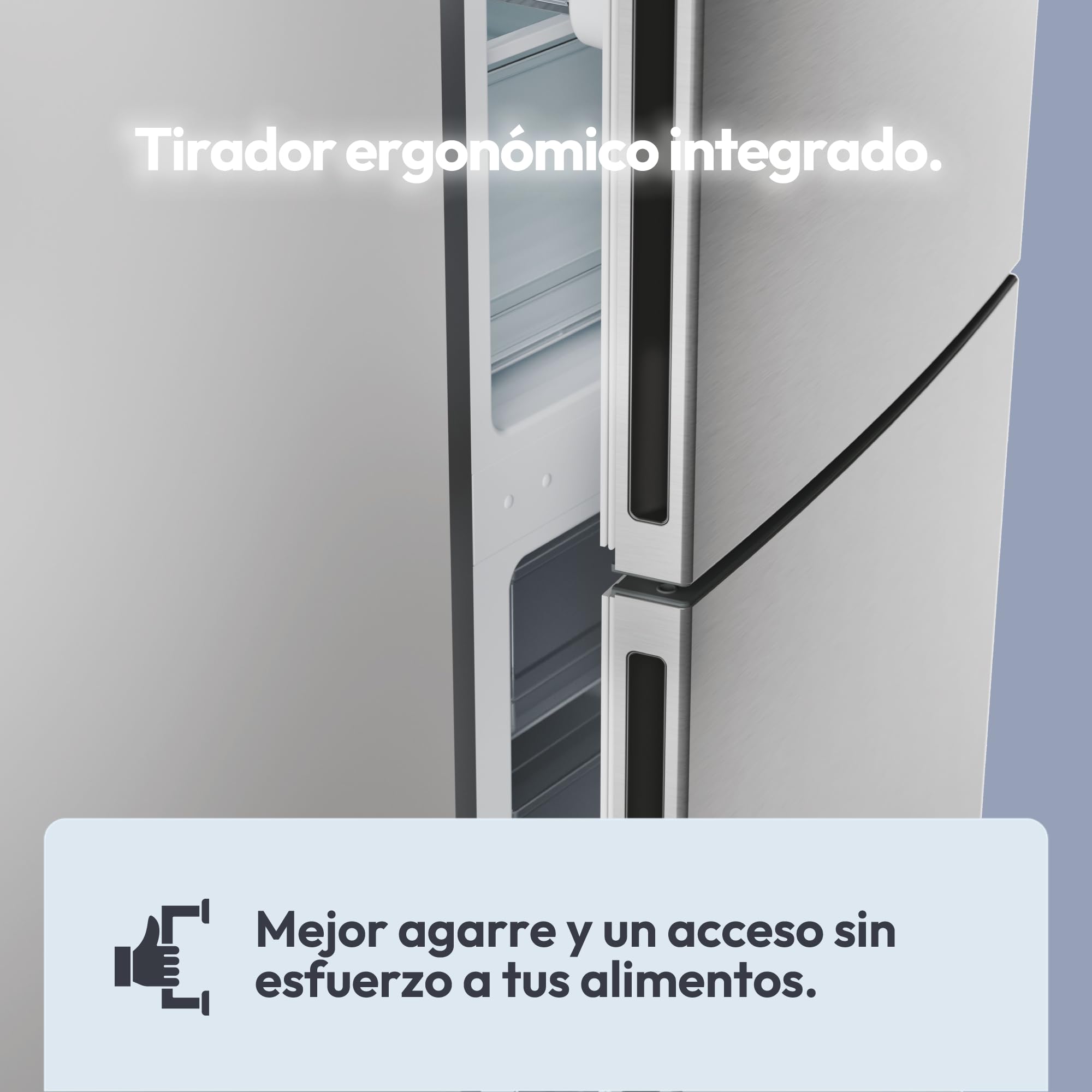 Candy Frigorífico Combi 260L Low Frost Silver LED 39dB