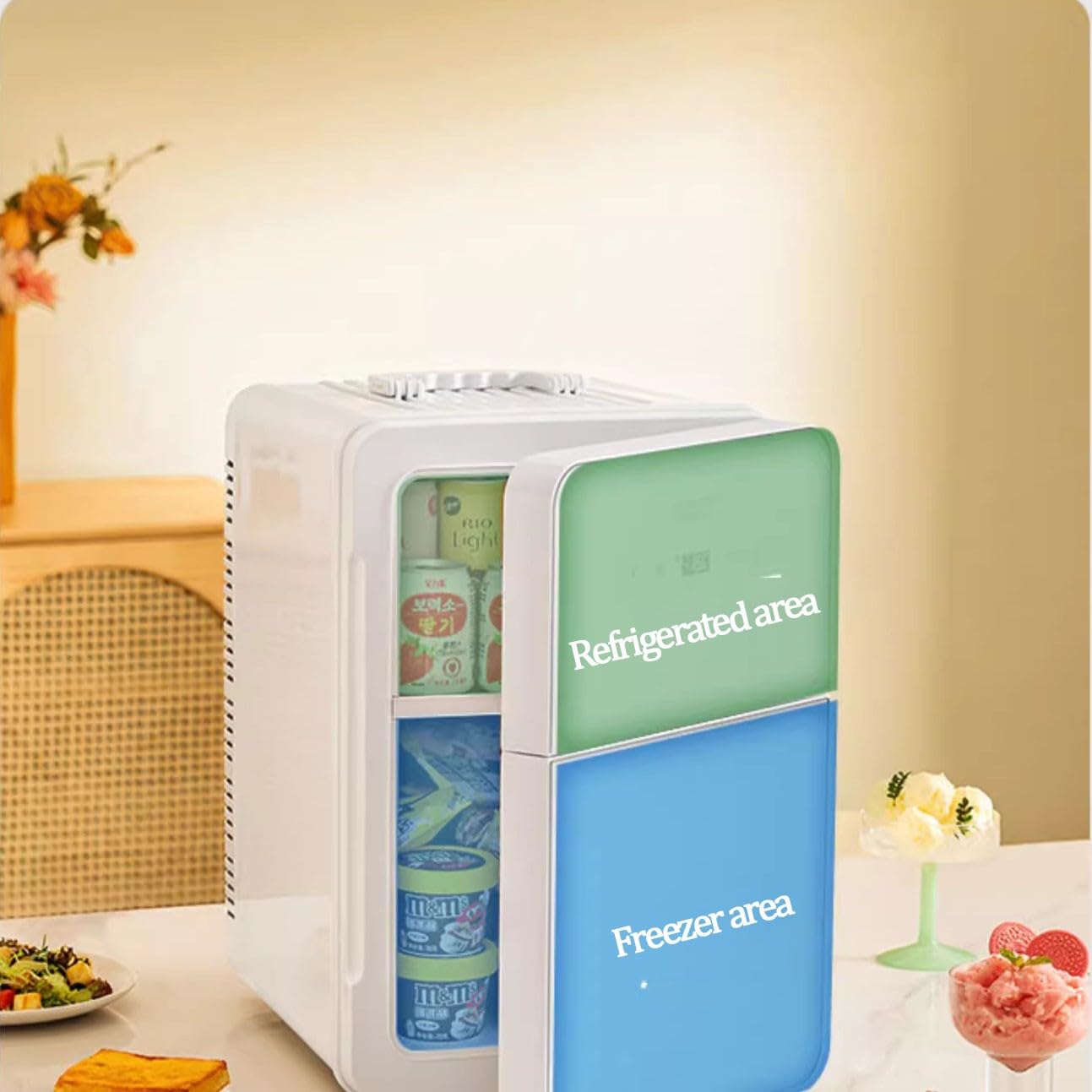 Refrigerador Portátil Mini 25L para Auto Cosméticos Bebidas