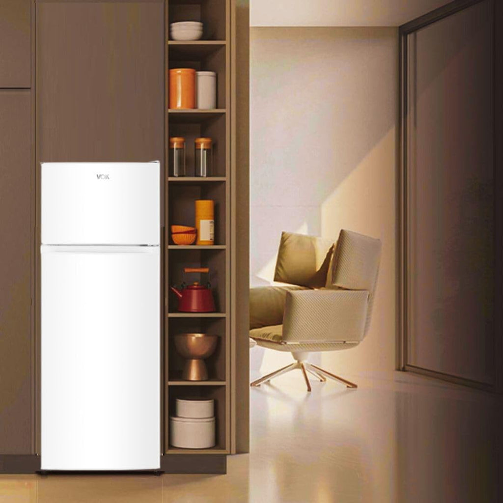 VOK Frigorífico 2 Puertas 206L Blanco LED Clase E Compacto