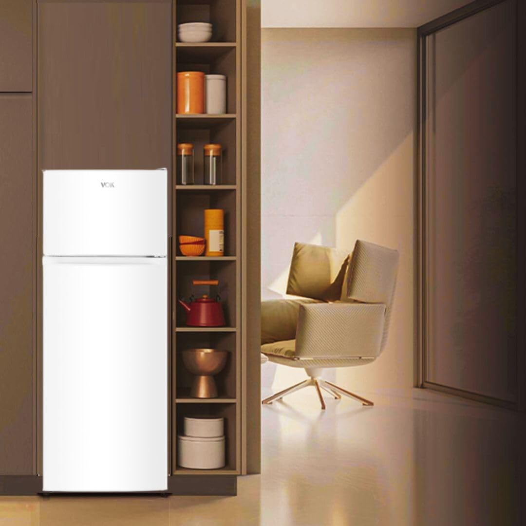 VOK Frigorífico 2 Puertas 206L Blanco LED Clase E Compacto