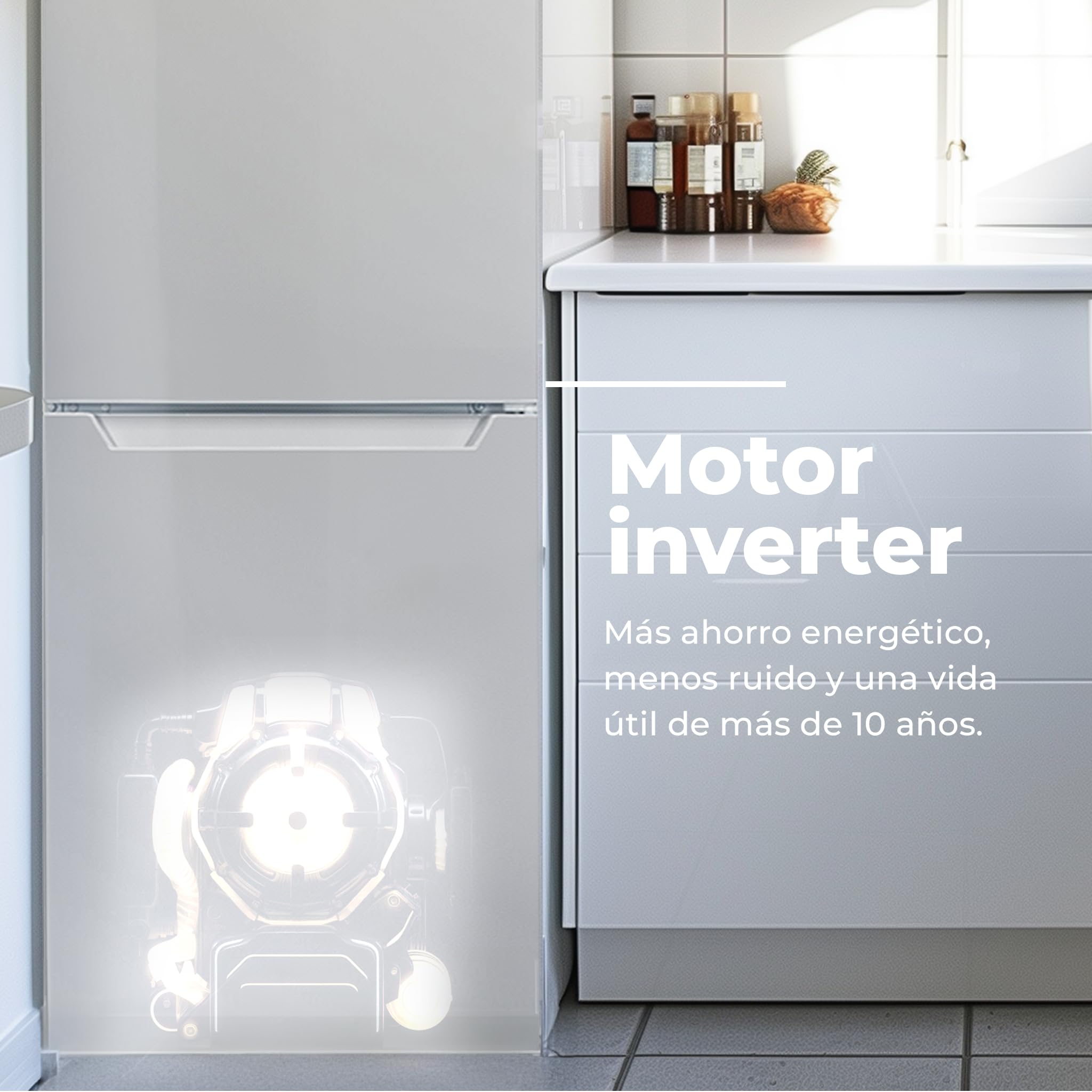 EVVO Frigorífico Combi 250L No Frost Inox Inverter LED