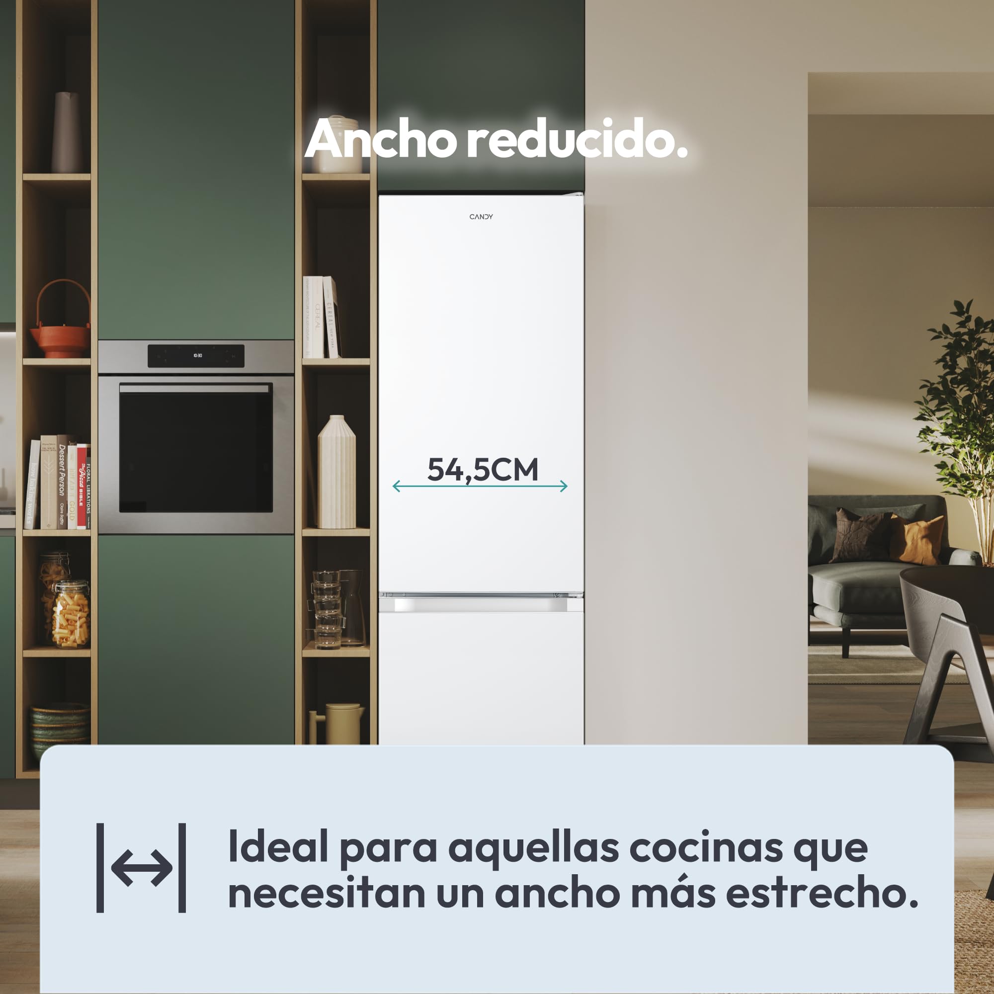 Candy Frigorífico Combi 252L Blanco LED 41dB 55cm