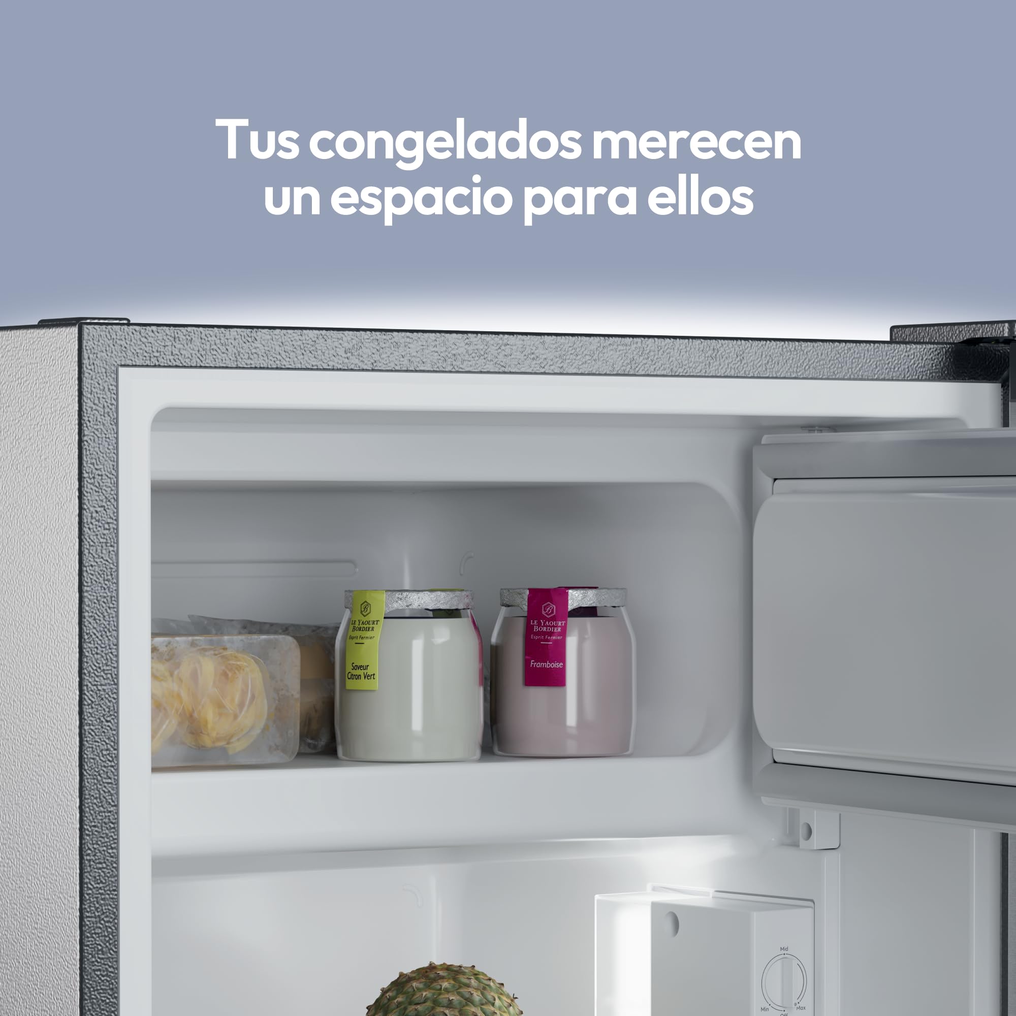 Candy Frigorífico Mini 129L Inox LED Silencioso 37dB