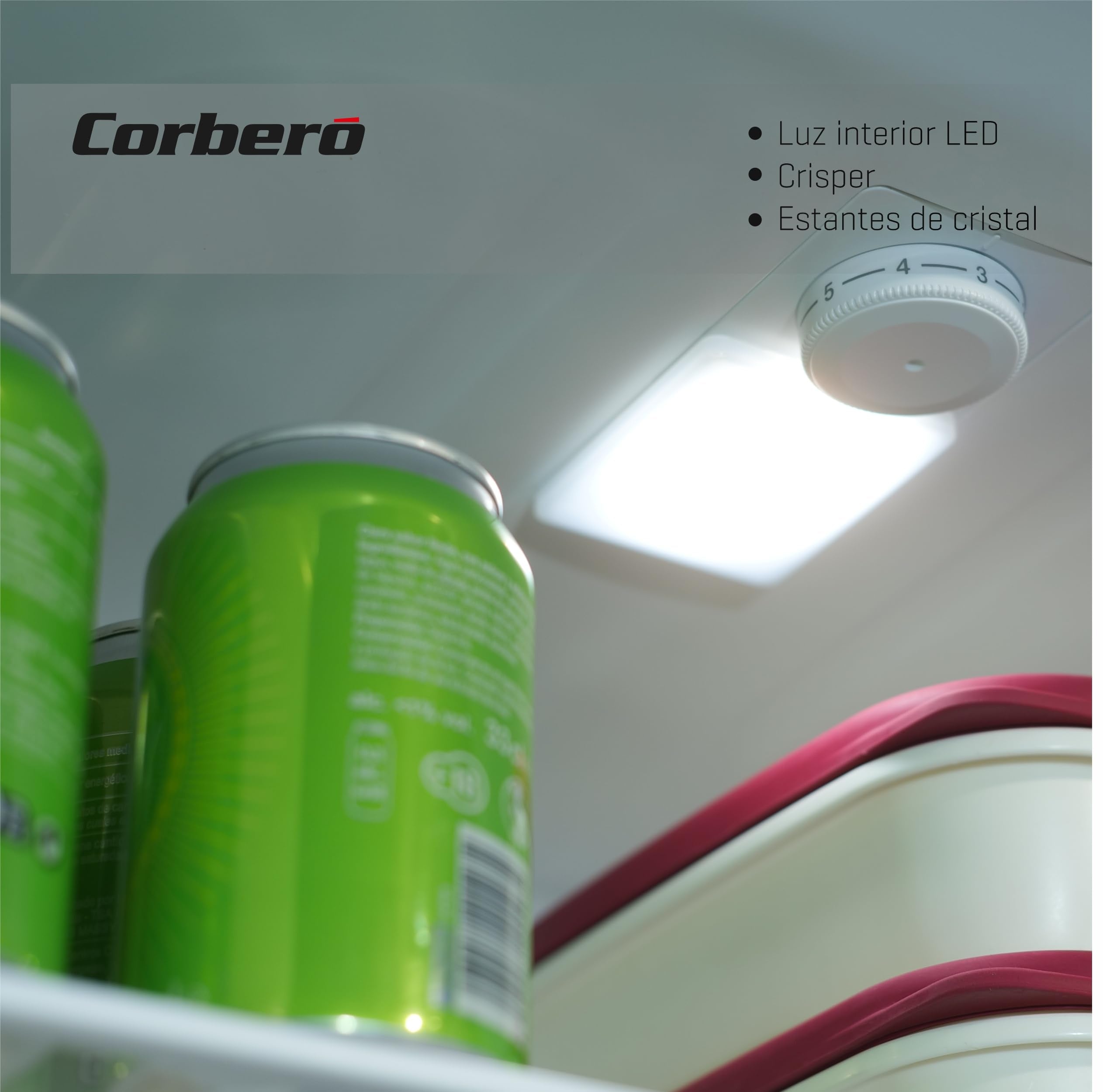 Corbero Frigorífico Combi 262L Inox LED Bajo Ruido E