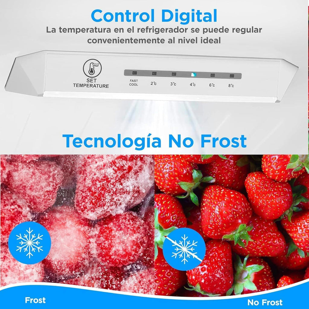 Midea Frigorífico Combi 270L No Frost Inox Bajo Consumo